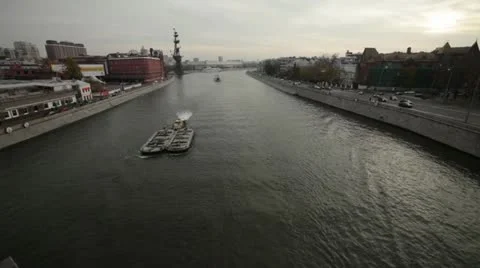 Moscow River Stock Footage 12382840