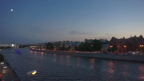 Moscow river Stock Footage 79170707