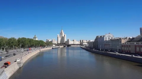 Moscow river Stock Footage 90863403