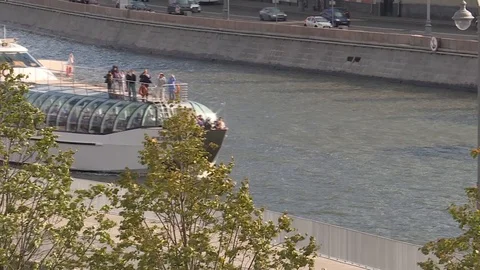 Moscow river 스톡 동영상 97665082