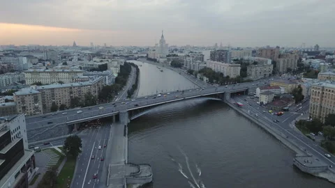Moscow river Stock Footage 142537087