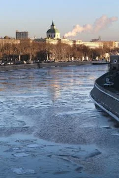 Moscow river Stock Photos