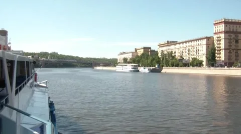 Moscow River. View From A Moving Ship 2 Stock-Footage 5738447