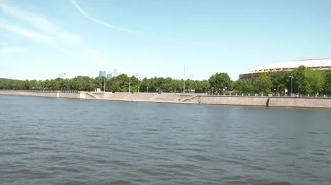 Moscow River. View From A Moving Ship 3 Video stock 5738454