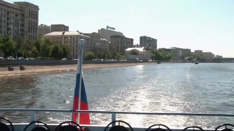 Moscow River. View From A Moving Ship Stock-Footage 5738499