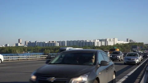Moscow Road traffic Video stock 89336133