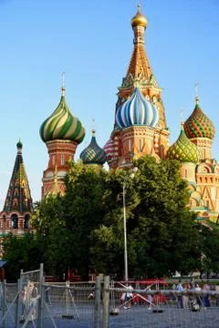 Moscow, Russia - August, 2020: St Basil's Cathedral is the main attraction of Stock Photos