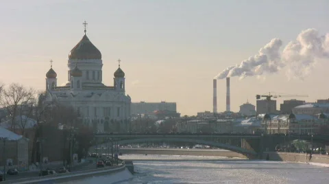 Moscow, Russia, Church, Stock Footage