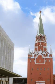 Moscow. Russia. The Red Square. Kremlin. Spasskaya Tower. Russian Federation. Foto stock
