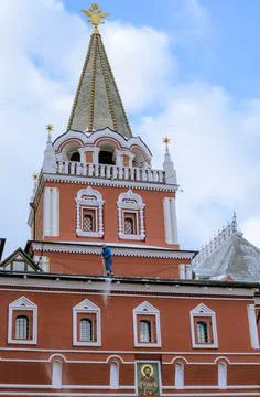 Moscow. Russia. The Red Square. Kremlin. Spasskaya Tower. Russian Federation. Stock Photos