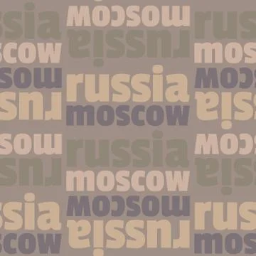 Moscow, Russia seamless pattern Stock Illustration