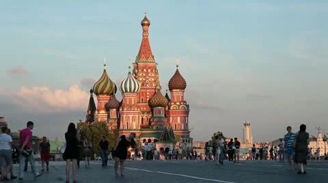 Moscow Scene Kremlin Red Square Stock Footage 10816298