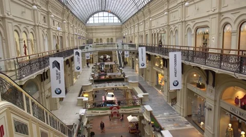 Moscow shoping mall Stock Footage 62545194