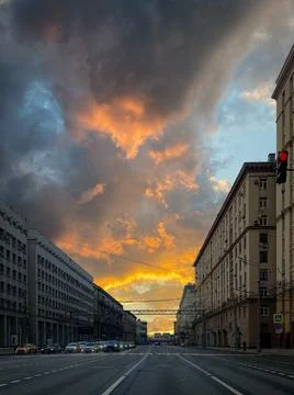 Moscow sky Stock Photos