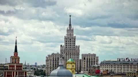 Moscow sky timelapse Video stock 12123857