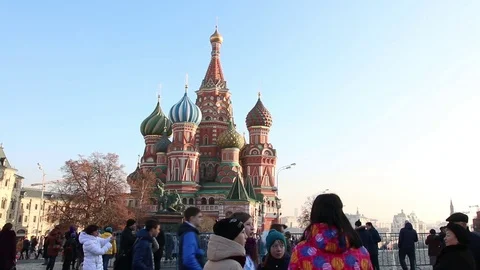 Moscow St. Basil's cathedral Red Square Stock Footage 78513757
