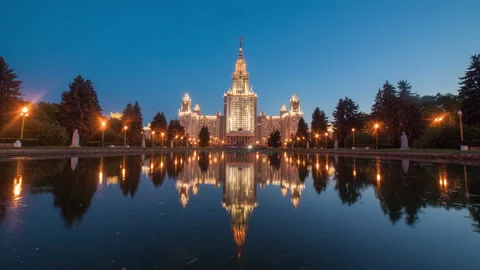 Moscow state University Stock Footage 89842971