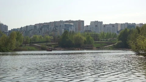 Moscow suburb on weekend Video stock 89442593
