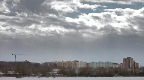 Moscow suburbs time lapse Stock Footage 10861602