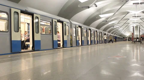 Moscow subway 2 Stock Footage 30592541