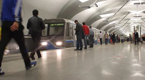 Moscow subway Stock Footage 30595876