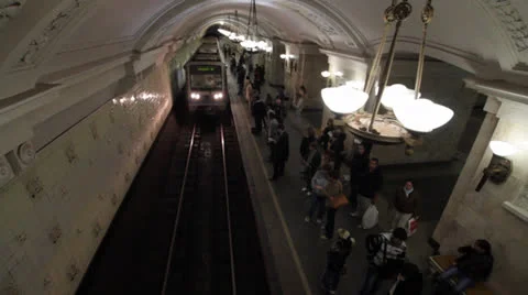 Moscow Subway (for timelapse) Stock Footage 23768274