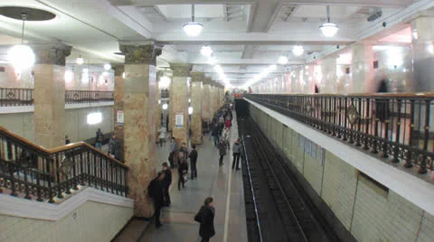Moscow subway timelapse. Stock Footage 26352741