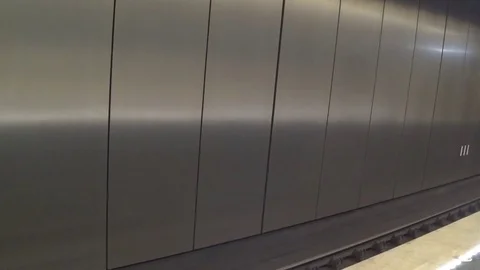 Moscow subway train Stock Footage 85462425