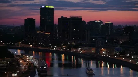 Moscow sunset  Stock Footage 11860313