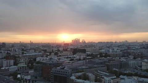 Moscow sunset Stock Footage 142538172