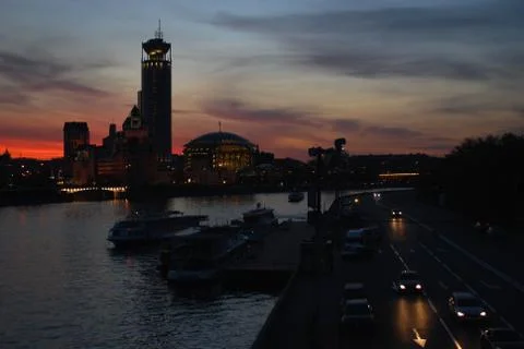 Moscow sunset Stock Photos