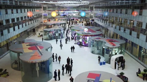 Moscow technological forum Open Innovations 2016 in Technopark Skolkovo Stock Footage 69056355