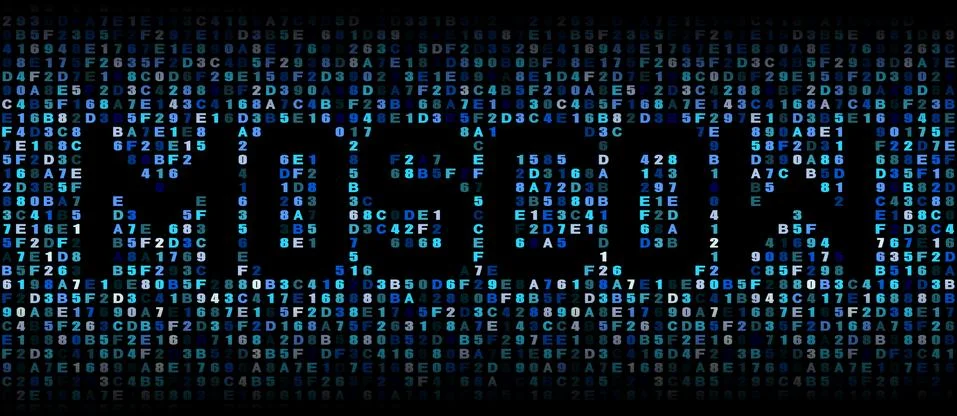 Moscow text on hex code illustration Stock Illustration