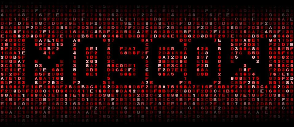 Moscow text on hex code illustration Stock Illustration