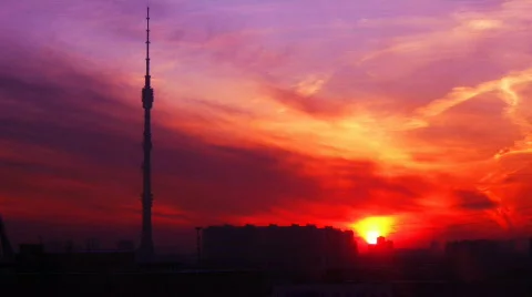 Moscow time-lapse Stock Footage 453845