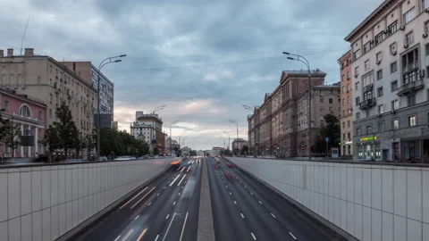 Moscow traffic Stock Footage 163367317