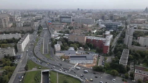 Moscow traffic panorama Stock Footage 142512930