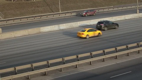 Moscow traffic side view Stock Footage 98274100