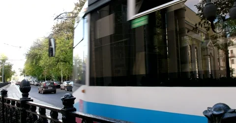 Moscow tram Stock Footage 68053221