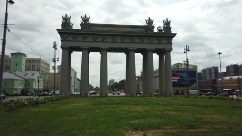 Moscow Triumphal Gate Stock Footage 156740463