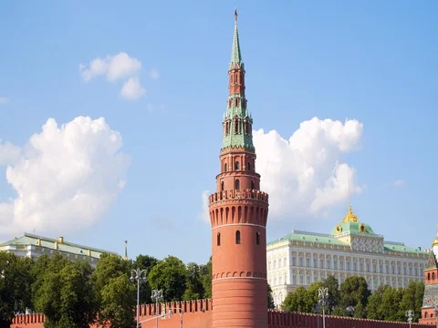 Moscow: view of the city from the river Stock Footage 77776005