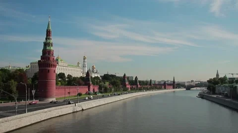 Moscow. View of the Kremlin from the Great Stone Bridge Stock Footage 52980932