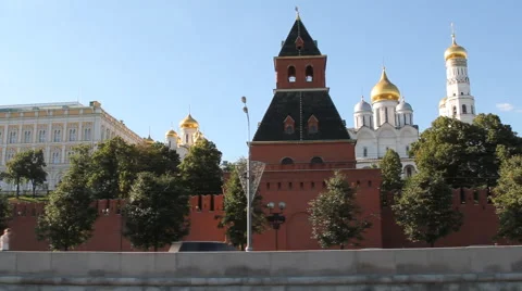 Moscow. The walls of the Kremlin. Stock Footage 58439735