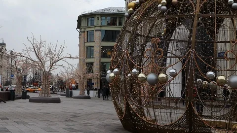 Moscow in winter Stock Footage 124349088