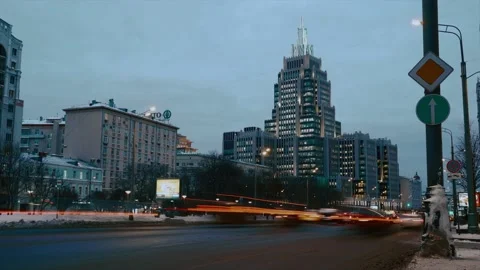 Moscow winter  Stock Footage 163727961