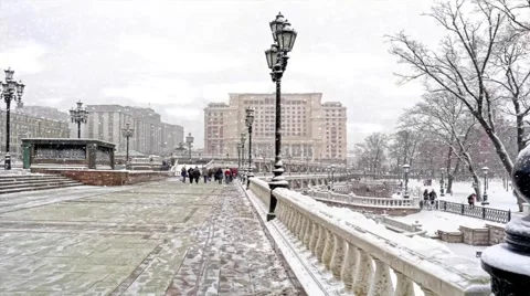 Moscow. Winter landscape Stock Footage 56276609