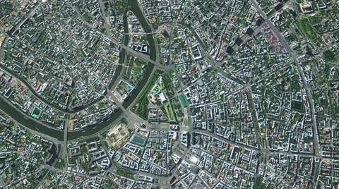 Moscow Zoom to Space Stock Footage 43386960