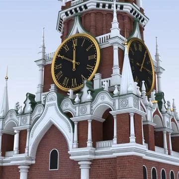Moscow.Kremlin. Spasskaya Tower 3D Model