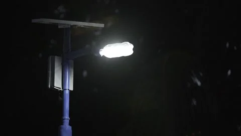 Moser Lamp Solar Light Switching On at Dusk, Conde, Paraíba Stock Footage 320571663