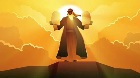 Moses and the Ten Commandments Stock Footage 259464856